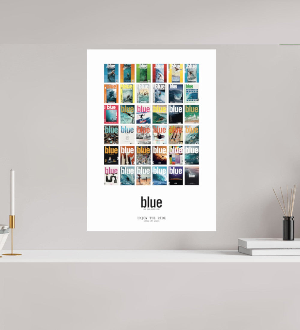BLUE 25 Years Anniversary Poster - All Covers - Limited Edition